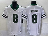 Men's New York Jets #8 Aaron Rodgers White 2023 F.U.S.E. Vapor Limited Throwback Stitched Football Jersey,baseball caps,new era cap wholesale,wholesale hats